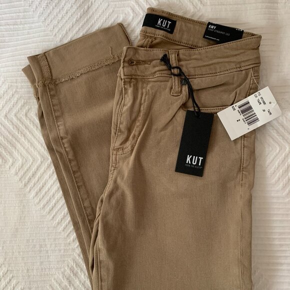 NWT Kut from the Kloth Amy Mid Rise Crop Straight Leg - Picture 2 of 2